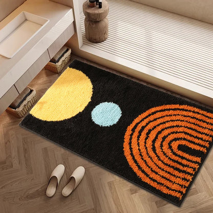 Modern Absorbent Bath Mat - Non-Slip & Quick-Dry Rug for Bathroom & Entrance