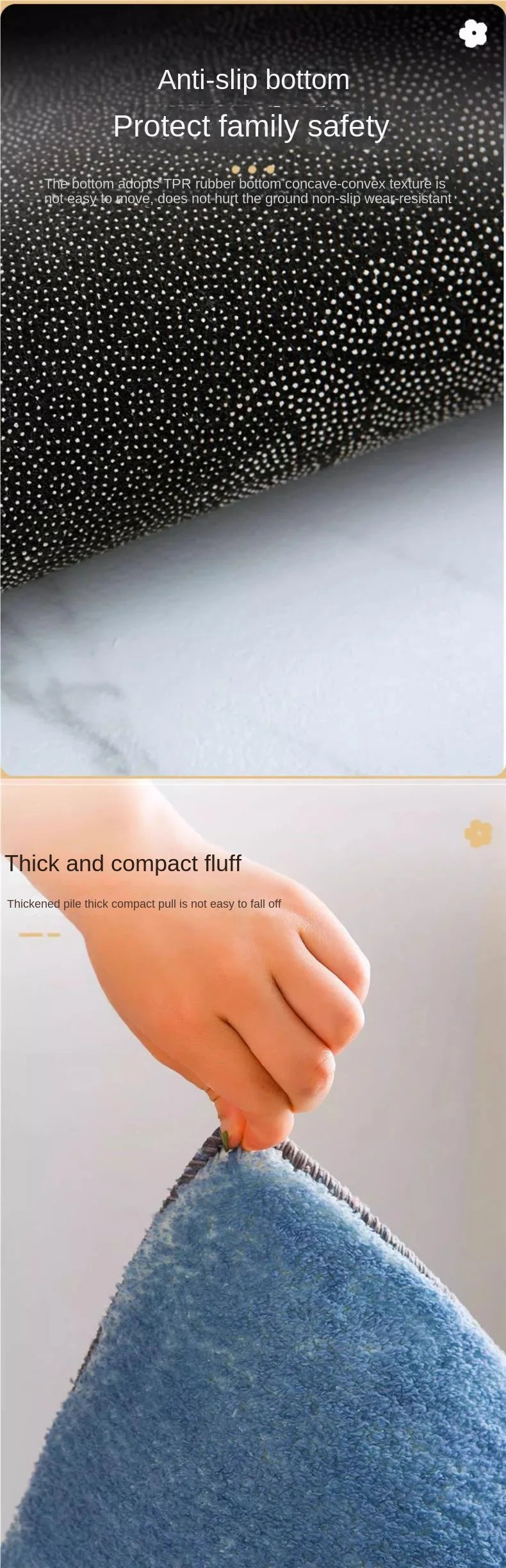 Panda Plush Bath Mat - Super Absorbent & Non-Slip Faux Cashmere Rug