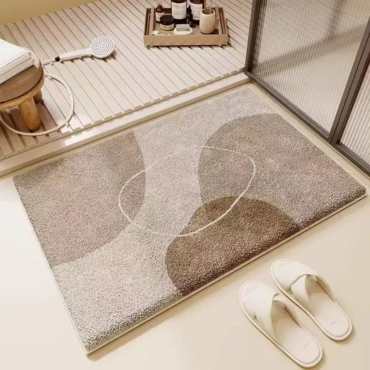 Faux Cashmere Bath Mat - Ultra Soft & Absorbent Bathroom Rug for Toilet and Shower