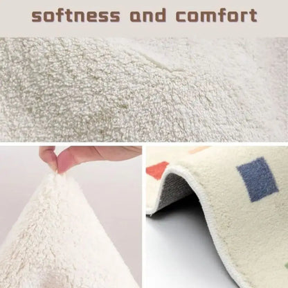 Cute Plush Bath Mat - Super Absorbent & Non-Slip Faux Cashmere Bathroom Rug
