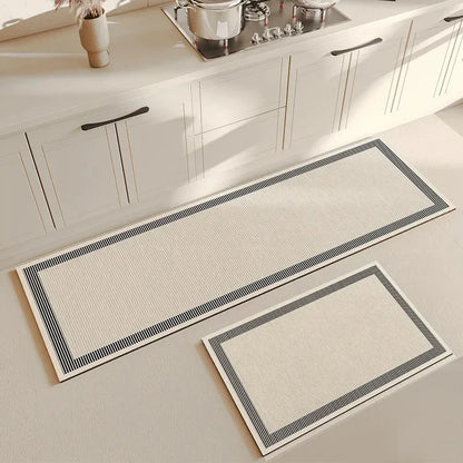 Modern Geometric Diatomite Mat - Absorbent & Non-Slip Floor Pad for Kitchen & Bathroom