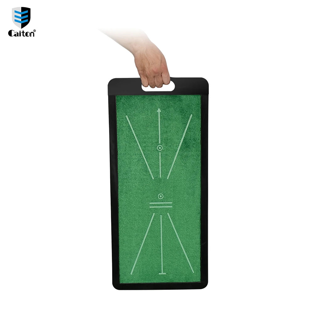 Premium Golf Swing Mat - Velvet Training Surface with Non-Slip Rubber Base