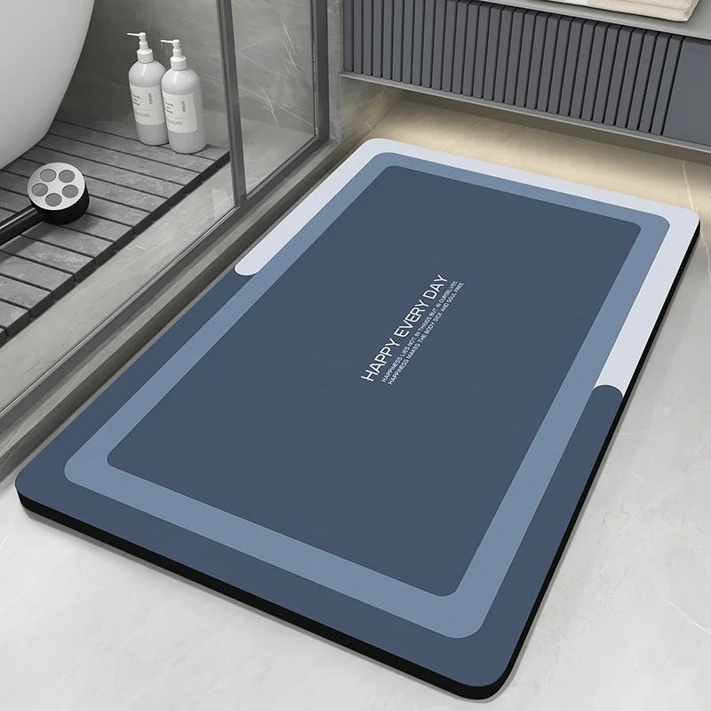 Diatomaceous Earth Bath Mat - Super Absorbent & Quick-Dry Non-Slip Bathroom Floor Mat