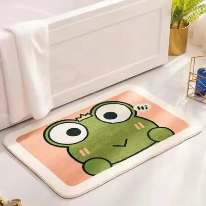 Plush Absorbent Mat - Non-Slip Faux Cashmere Rug for Bathroom & Bedroom Door