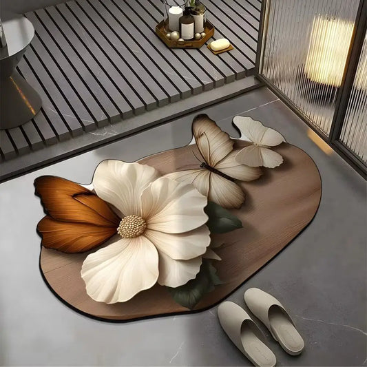 Thickened Diatomite Bath Mat - Super Absorbent, Dirt-Resistant & Soft Foot Mat