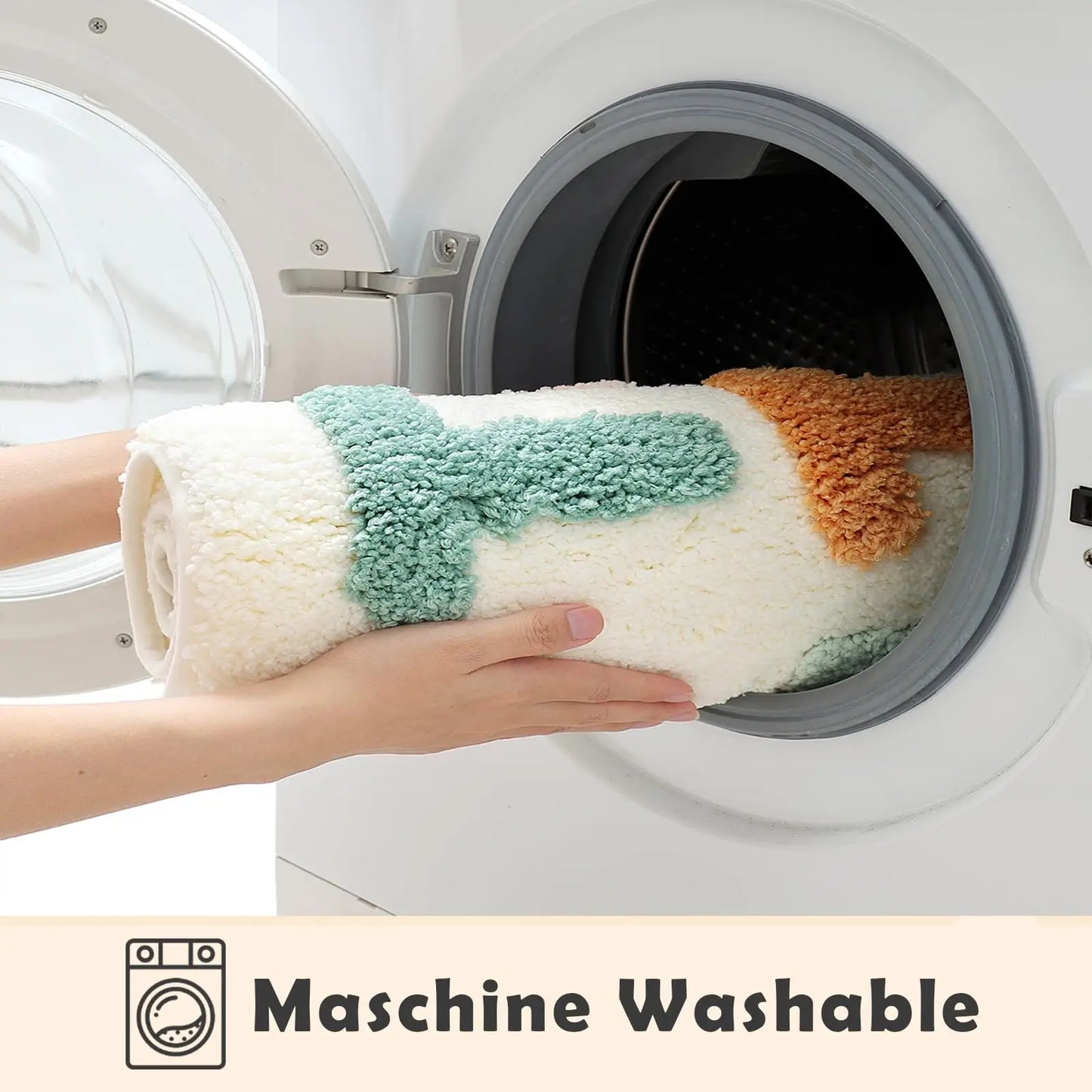 "Take It Off" Funny Bath Mat - Green Cute & Machine Washable Shower Rug