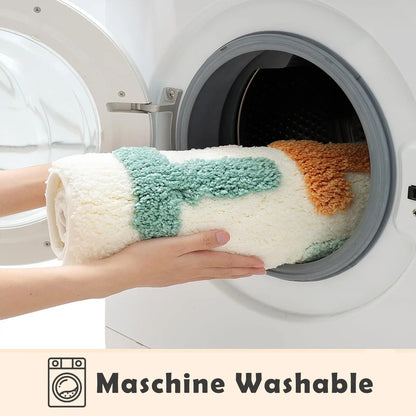 "Take It Off" Funny Bath Mat - Green Cute & Machine Washable Shower Rug