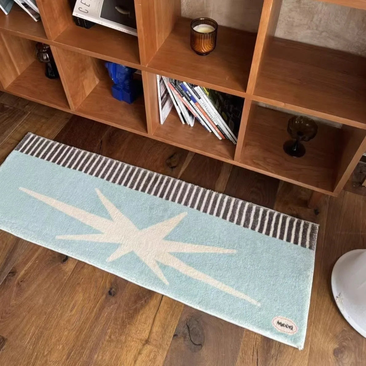 Polygonal Star Floor Mat - Bohemian Style Rug for Bedside, Bay Window & Nursery