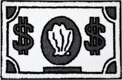 Personalized Dollar Bill Rug - Soft, Non-Slip & Washable Novelty Carpet