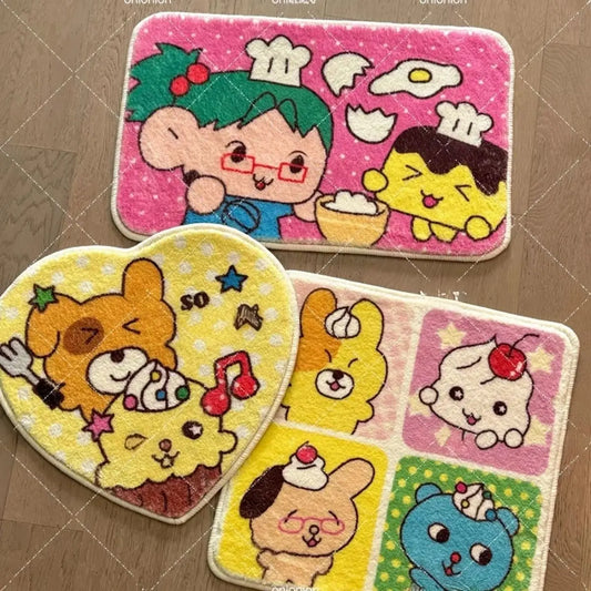 Cartoon Plush Bath Mat - Super Absorbent & Soft Faux Cashmere Shower Rug