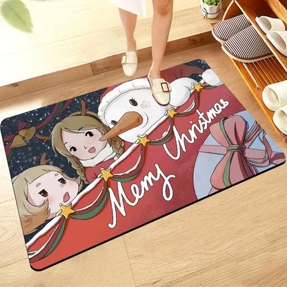 Christmas Diatomite Doormat - Quick-Dry, Absorbent & Non-Slip for Toilet Door