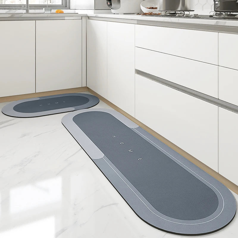 Diatomite Mat 2-Piece Set - Non-Slip & Absorbent for Kitchen Sink & Bathroom