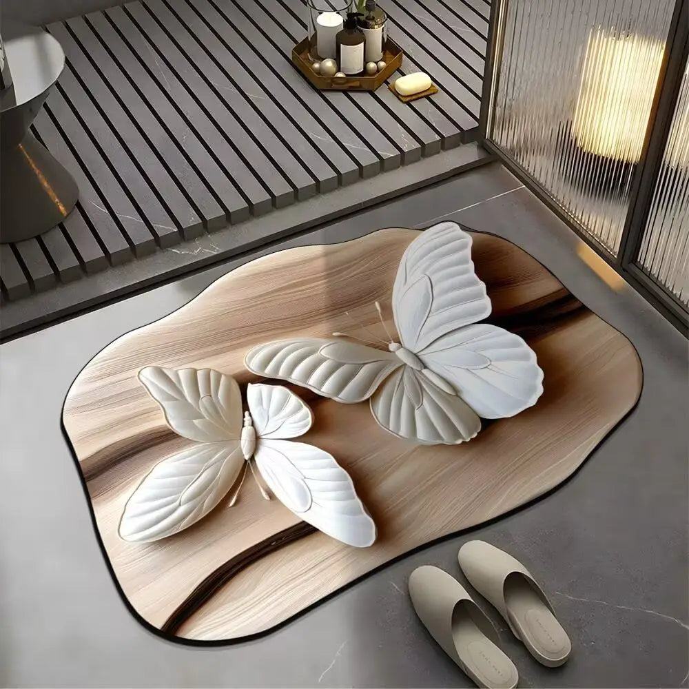Thickened Diatomite Bath Mat - Super Absorbent, Dirt-Resistant & Soft Foot Mat