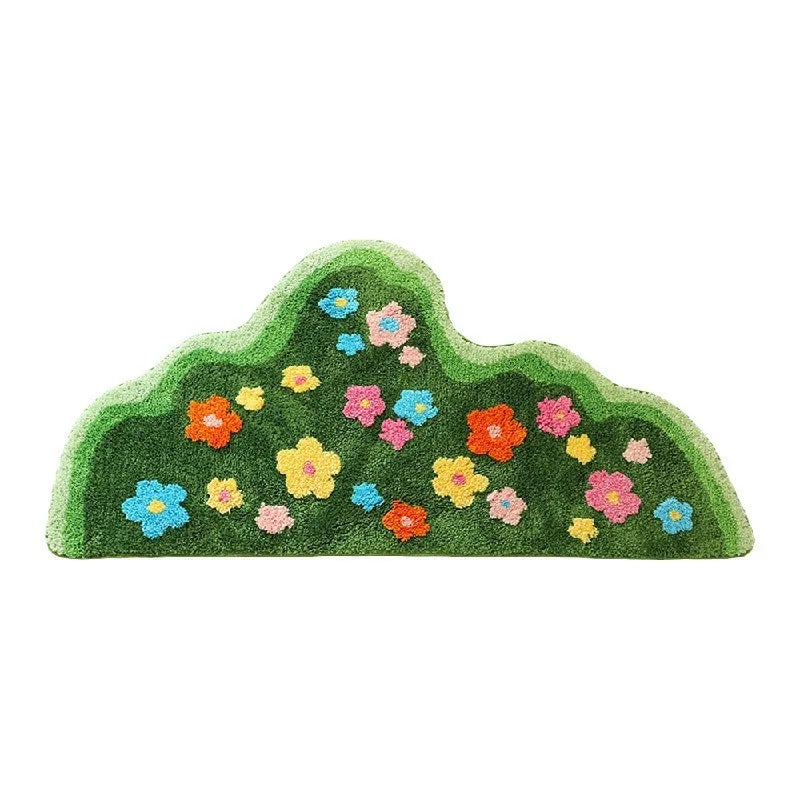Spring Moss Plush Rug - Soft Faux Cashmere, Dirt Resistant & Easy Care