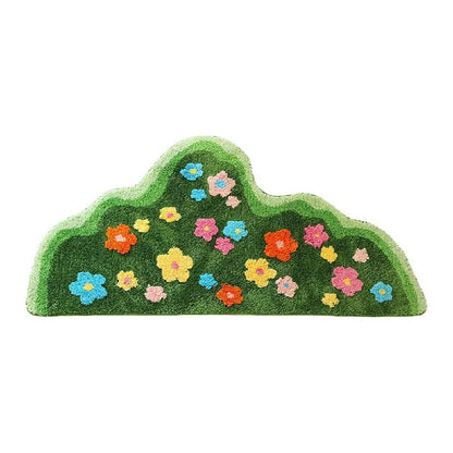 Spring Moss Plush Rug - Soft Faux Cashmere, Dirt Resistant & Easy Care