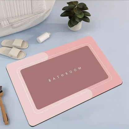 Diatom Mud Bath Mat - Super Absorbent & Fast-Drying Non-Slip Floor Mat for Bathroom