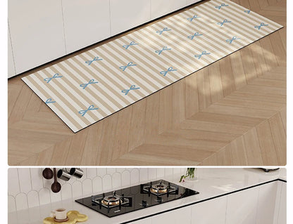 Machine Washable Diatomite Kitchen Mat - Quick-Dry, Absorbent & Non-Slip