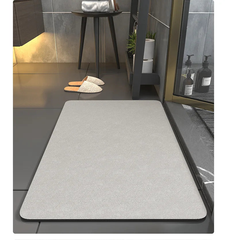 Diatomaceous Earth Bath Mat - Super Absorbent Quick-Dry & Non-Slip Bathroom Rug
