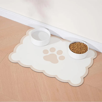Absorbent Pet Feeding Mat - Non-Slip, Easy-Clean Tray for Dog & Cat Bowls