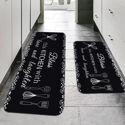 American Country Kitchen Mat - Non-Slip & Absorbent Farmhouse Sink Rug
