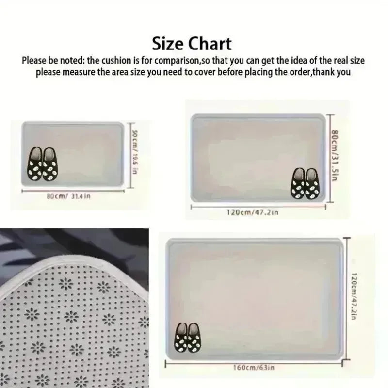Grid Pattern Washable Rug - Super Soft & Non-Slip Area Carpet for Modern Living Room