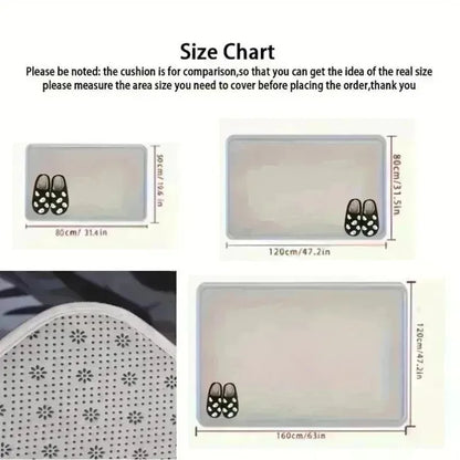 Grid Pattern Washable Rug - Super Soft & Non-Slip Area Carpet for Modern Living Room