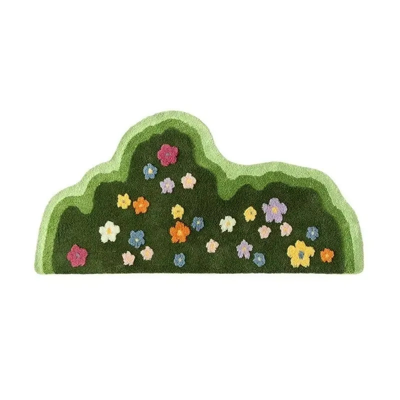 Absorbent Living Room Rug, Soft Plant Aesthetic Bedroom Carpet, Hallway Runner, Decorative Doormat, Cozy Floor Mat for Sofa Area