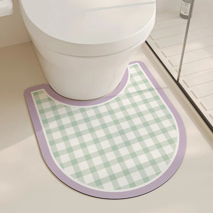Machine Washable Diatomite Mat - Quick-Dry & Absorbent for Kitchen and Bathroom