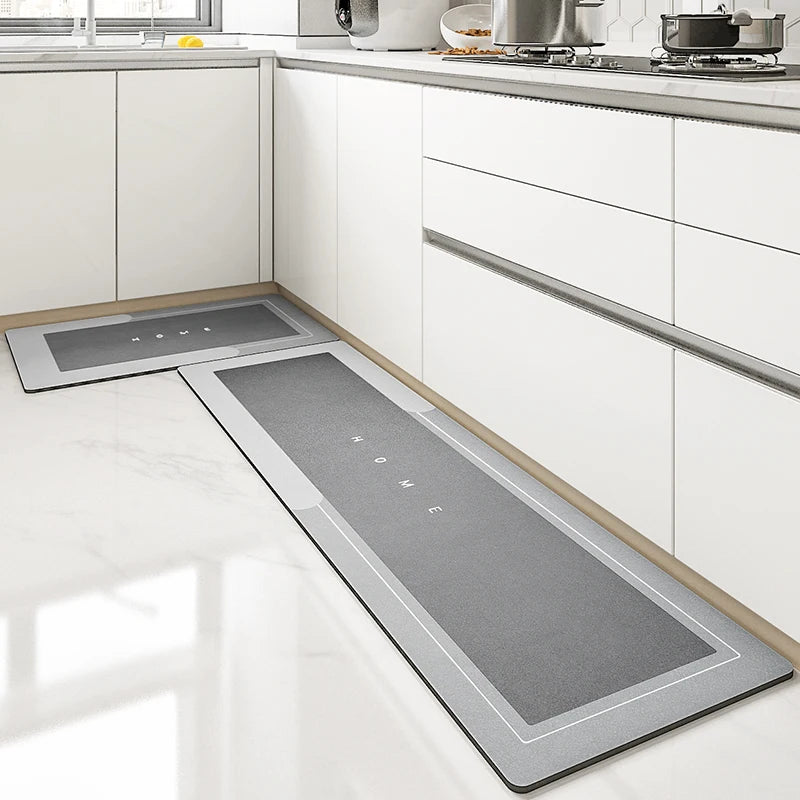 Diatomite Mat 2-Piece Set - Non-Slip & Absorbent for Kitchen Sink & Bathroom