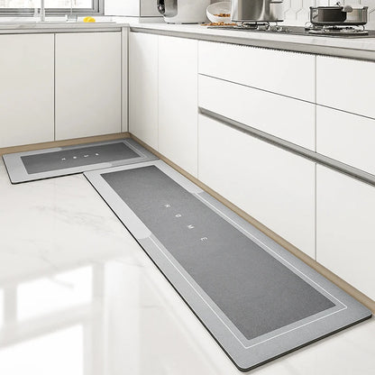 Diatomite Mat 2-Piece Set - Non-Slip & Absorbent for Kitchen Sink & Bathroom