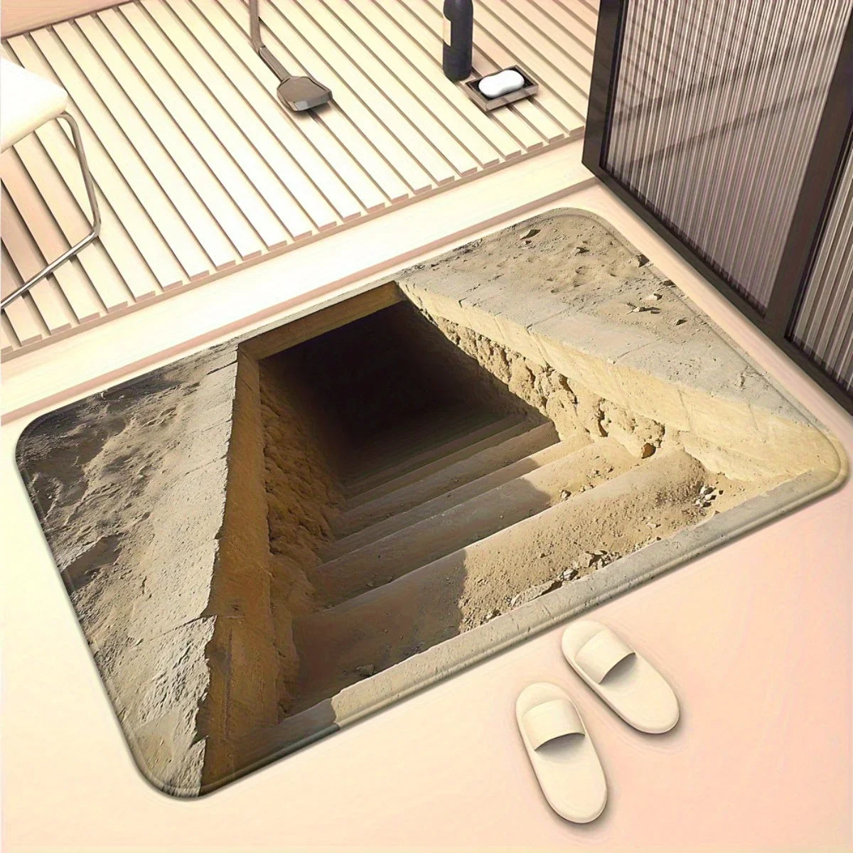 Egyptian Pyramid Doormat - Creative Anti-Slip Mat for Bathroom & Living Room