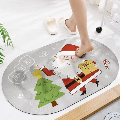 Cartoon Bath Mat - Quick-Dry, Absorbent & Non-Slip Kids Bathroom Rug