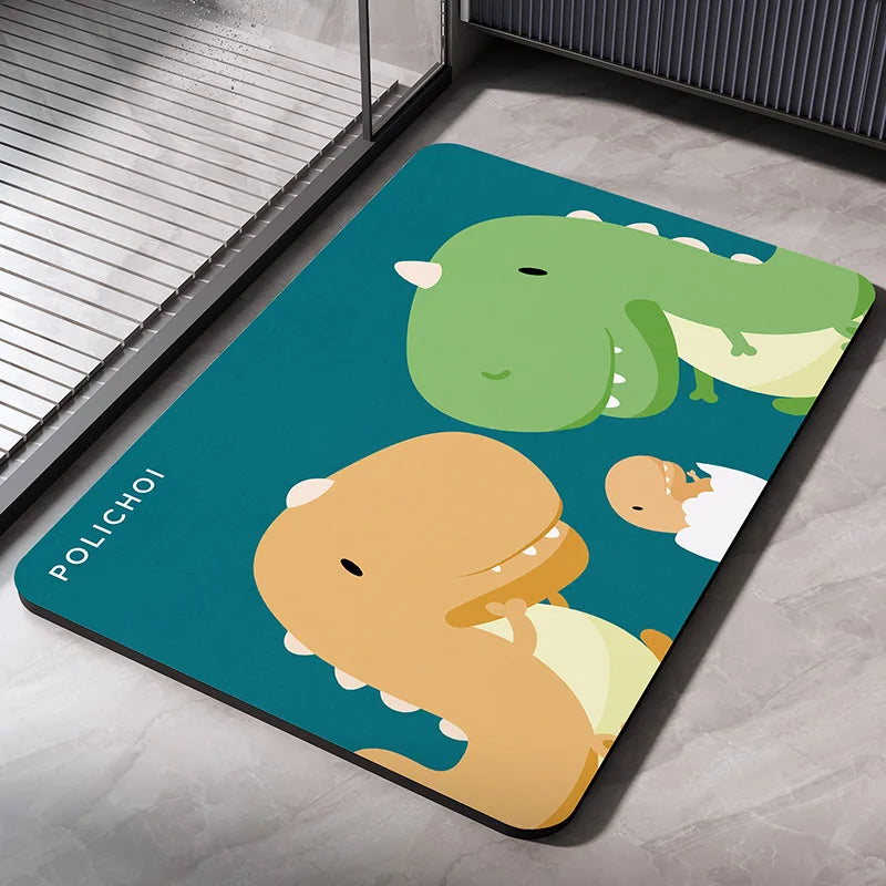 Diatomaceous Earth Bath Mat - Super Absorbent & Quick-Dry Non-Slip Bathroom Floor Mat