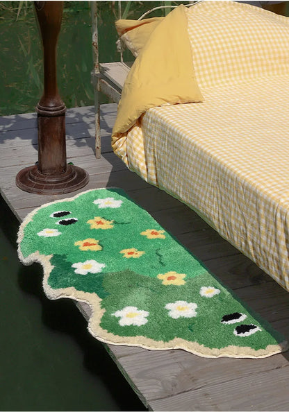 Funny Spirit Plant Rug - Soft Tufted Carpet for Bedroom & Aesthetic Decor