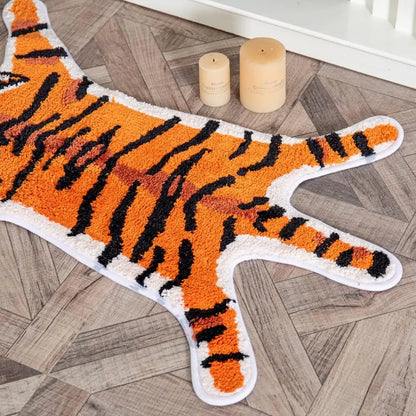 Tiger Shaped Area Rug - Soft & Non-Slip Cartoon Mat for Bedroom & Living Room