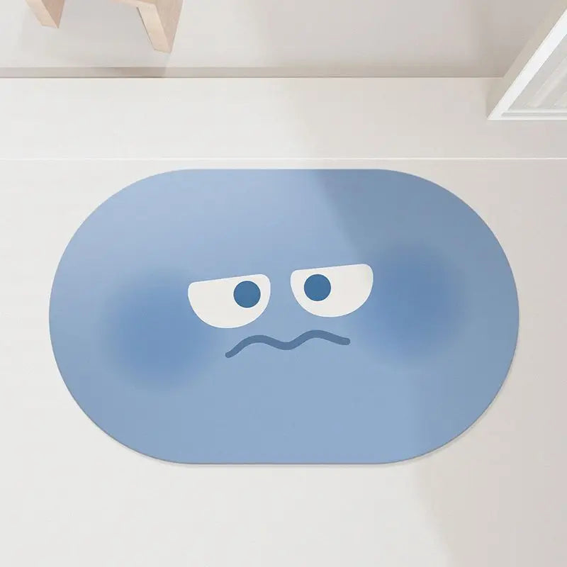 Emoji Bath Mat - Cute Non-Slip & Absorbent Bathroom Rug for Toilet and Shower