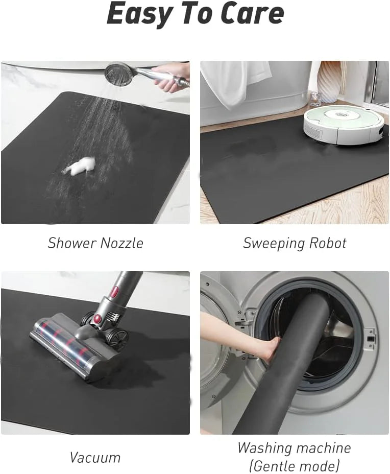 Simple Diatomite Bath Mat - Super Absorbent & Non-Slip Toilet Foot Rug