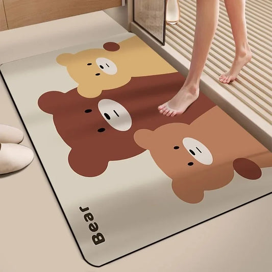 Modern Diatomite Bath Mat - Super Absorbent, Non-Slip & Dirt Resistant