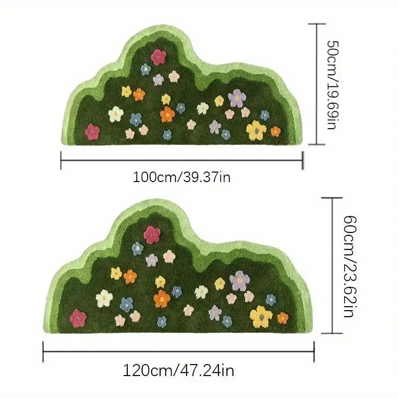 Moss Flower Area Rug - Ultra Soft Carpet for Living Room, Bedroom & Nursery
