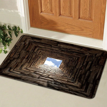 3D Illusion Doormat - Modern Abstract Abyss Design for Entrance & Gaming Room