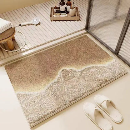 Faux Cashmere Bath Mat - Ultra Soft & Absorbent Bathroom Rug for Toilet and Shower