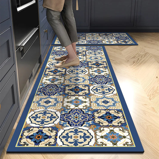 American Retro Diatomite Kitchen Runner (1 or 2-Pack) - Oil Proof & Washable
