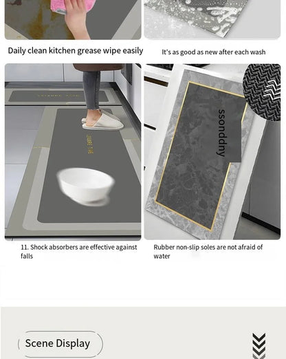 American Retro Diatomite Kitchen Runner (1 or 2-Pack) - Oil Proof & Washable