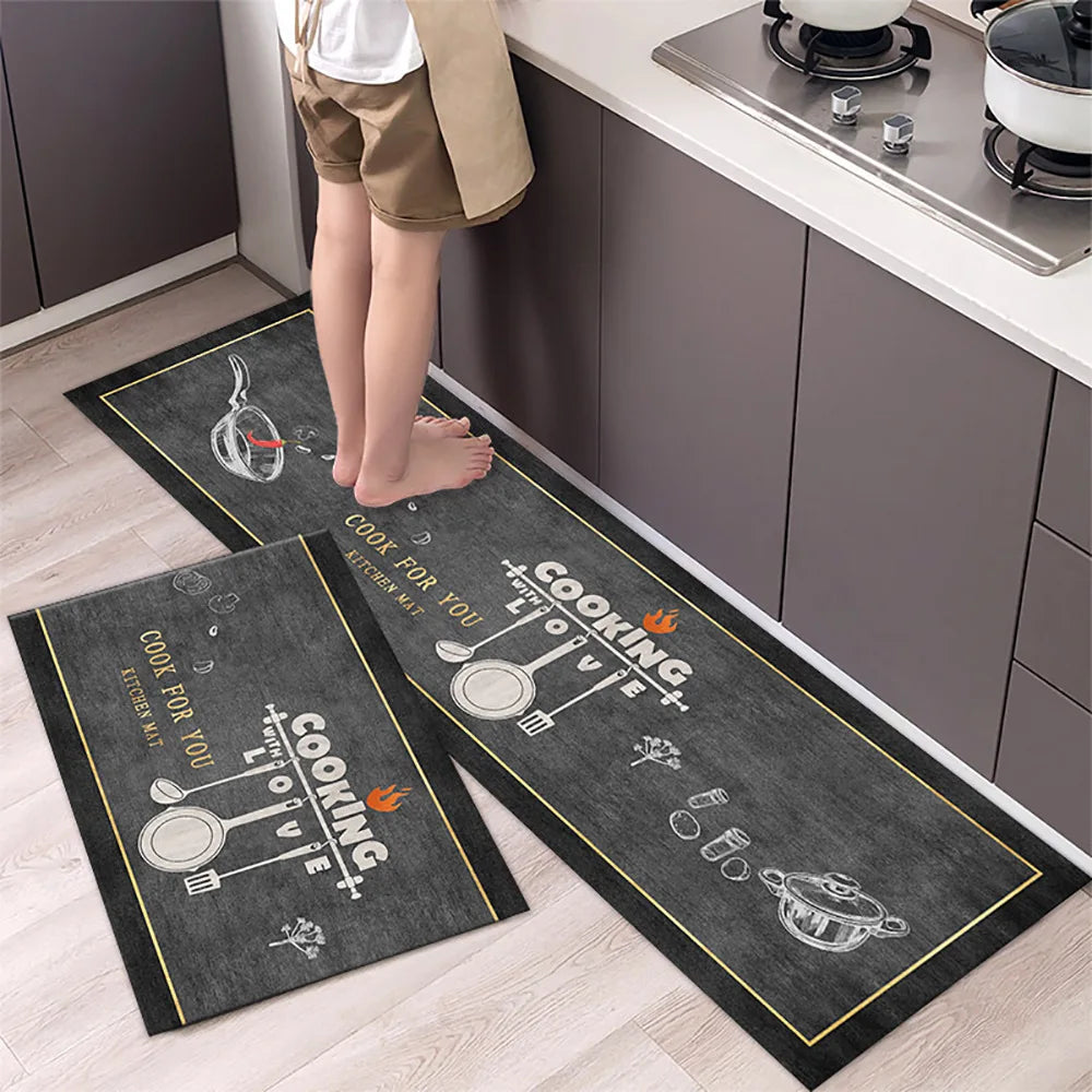 Diatomaceous Earth Kitchen Runner - Long, Absorbent & Non-Slip Floor Mat