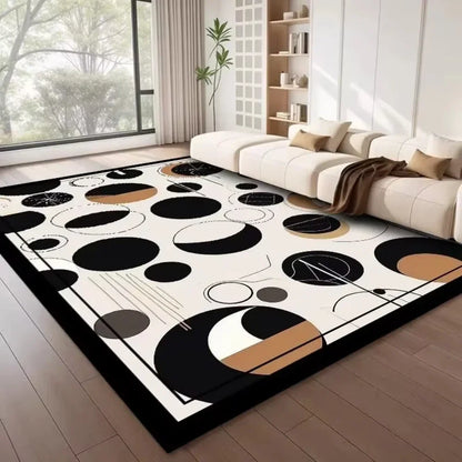 Modern Nordic Geometric Area Rug - Large Light Luxury Carpet for Living Room & Bedroom