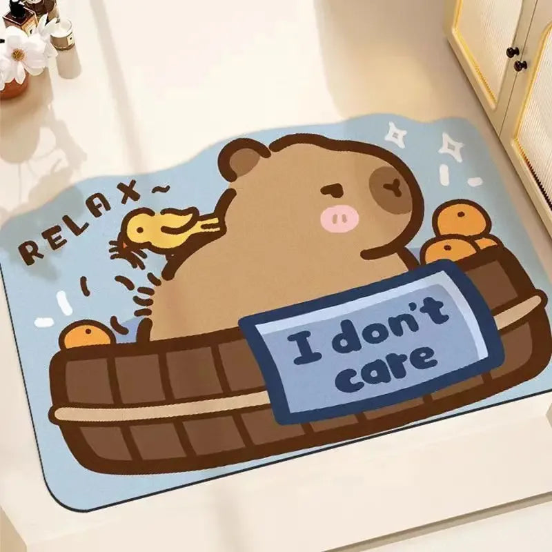 Cute Diatomite Bath Mat - Quick-Dry, Super Absorbent & Non-Slip