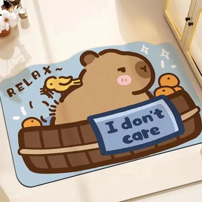 Cute Diatomite Bath Mat - Quick-Dry, Super Absorbent & Non-Slip