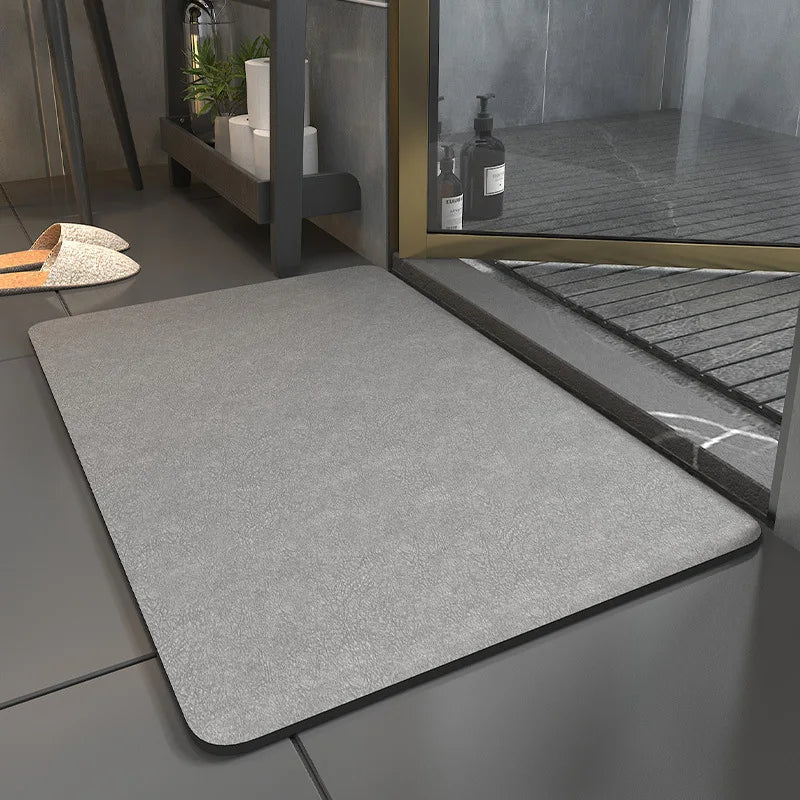 Diatomaceous Earth Bath Mat - Super Absorbent Quick-Dry & Non-Slip Bathroom Rug
