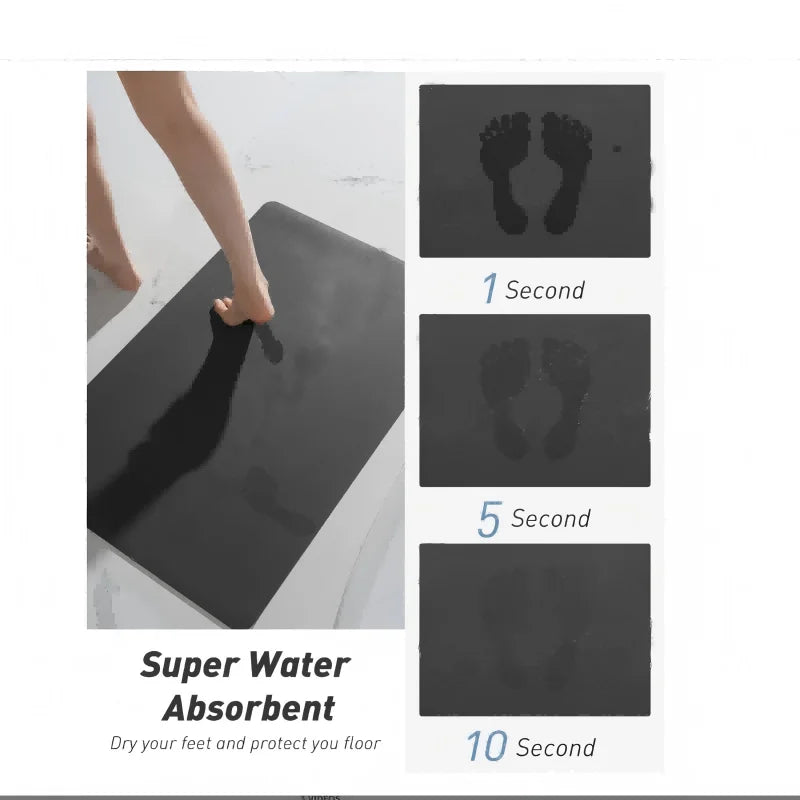 3D Ocean Diatomite Doormat - Water-Absorbent & Non-Slip for Entrance, Kitchen & Bathroom