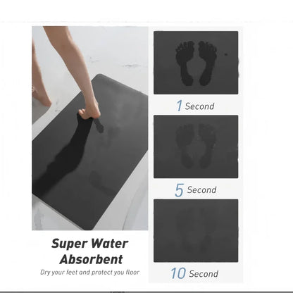 3D Ocean Diatomite Doormat - Water-Absorbent & Non-Slip for Entrance, Kitchen & Bathroom